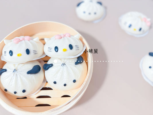 little cat and dog pork buns 4pcs/pack